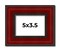 3.5x5 Weathered Picture Frame with UV-Resistant Acrylic & Acid Free Backing, Available in 5 Finishes - Black, Gold, Red, White, Natural